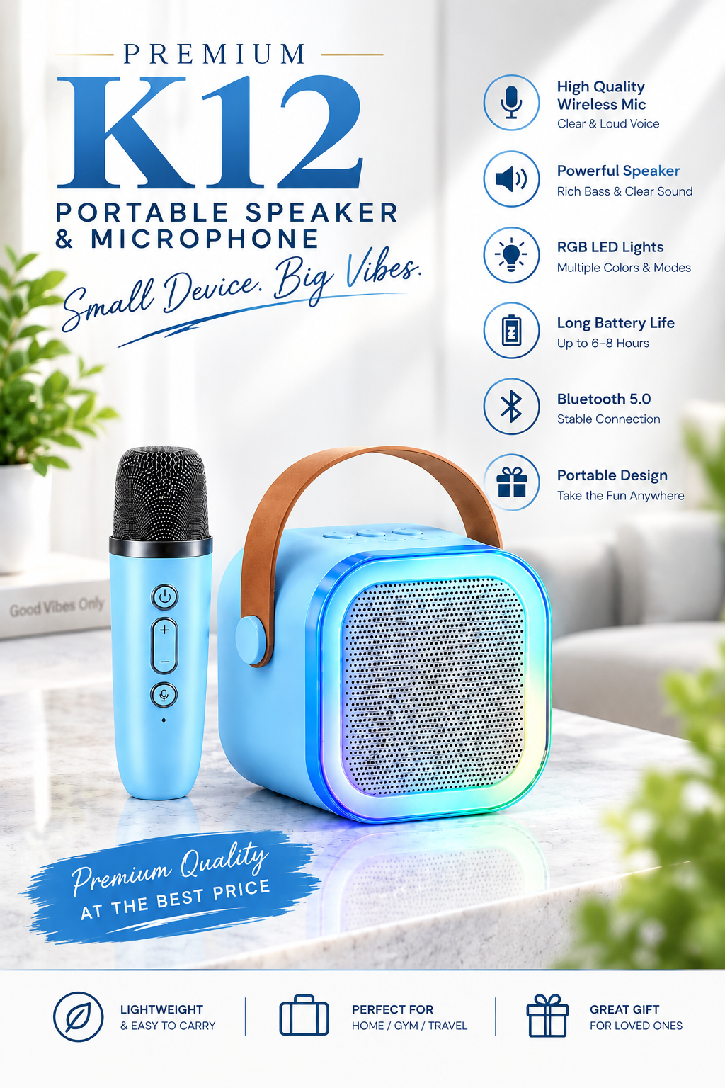 K12 Fancy Portable Bluetooth Speaker