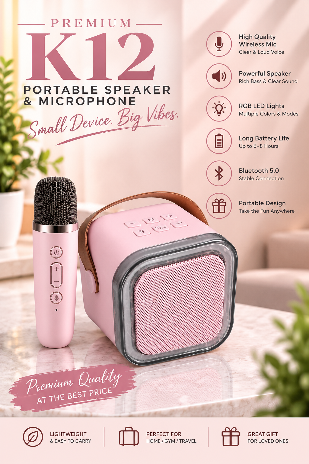 K12 Fancy Portable Bluetooth Speaker